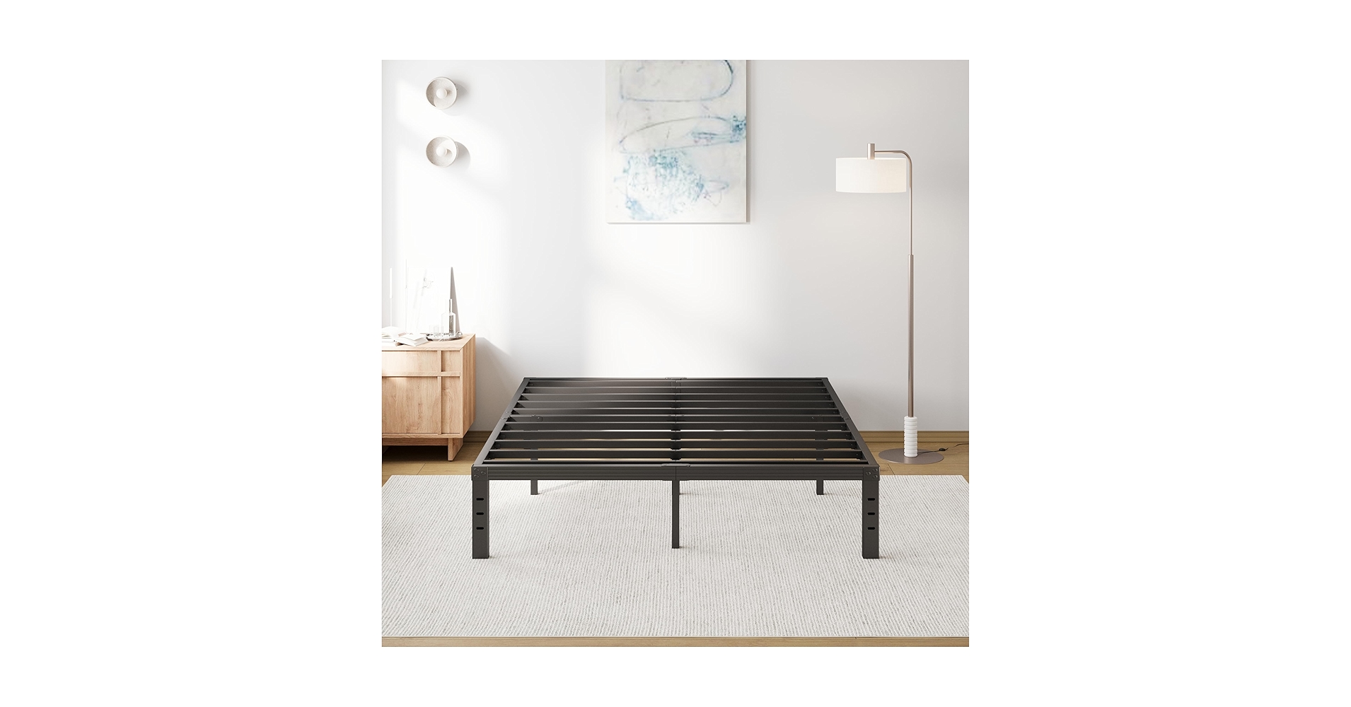 CMNOW 62冊 COMASACH 14 inch Full Bed Frame, Easy Assembly, No Box